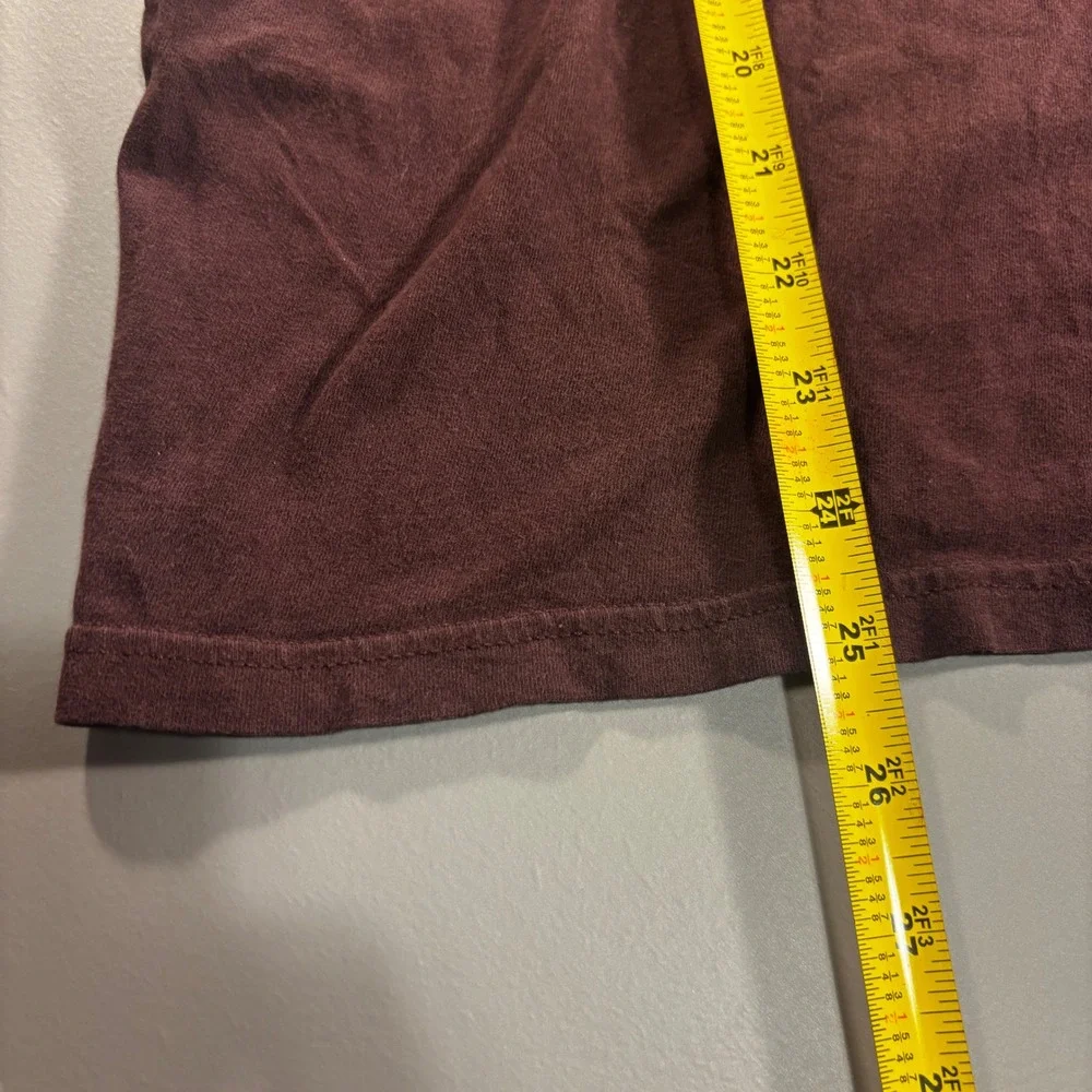 The North Face T-Shirt Mens Medium Burgundy Maroon Short‎ Sleeve Logo Tee
